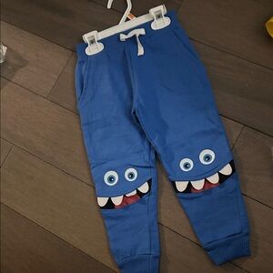 Blue Monster Face Kids Joggers